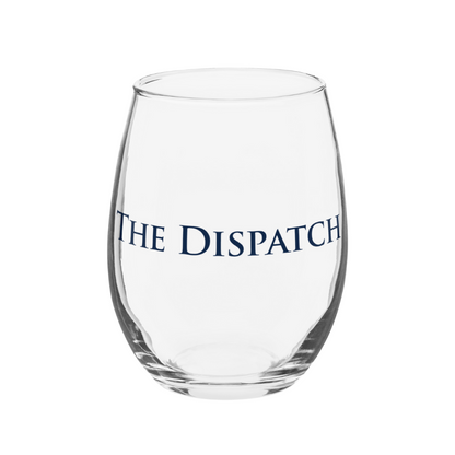 The Dispatch Logo Stemless Wine Glass