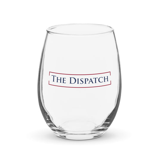 Dispatch Logo Stemless Wine Glass